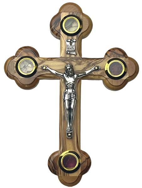 5" Roman Cross Including Four Holy Land Essences