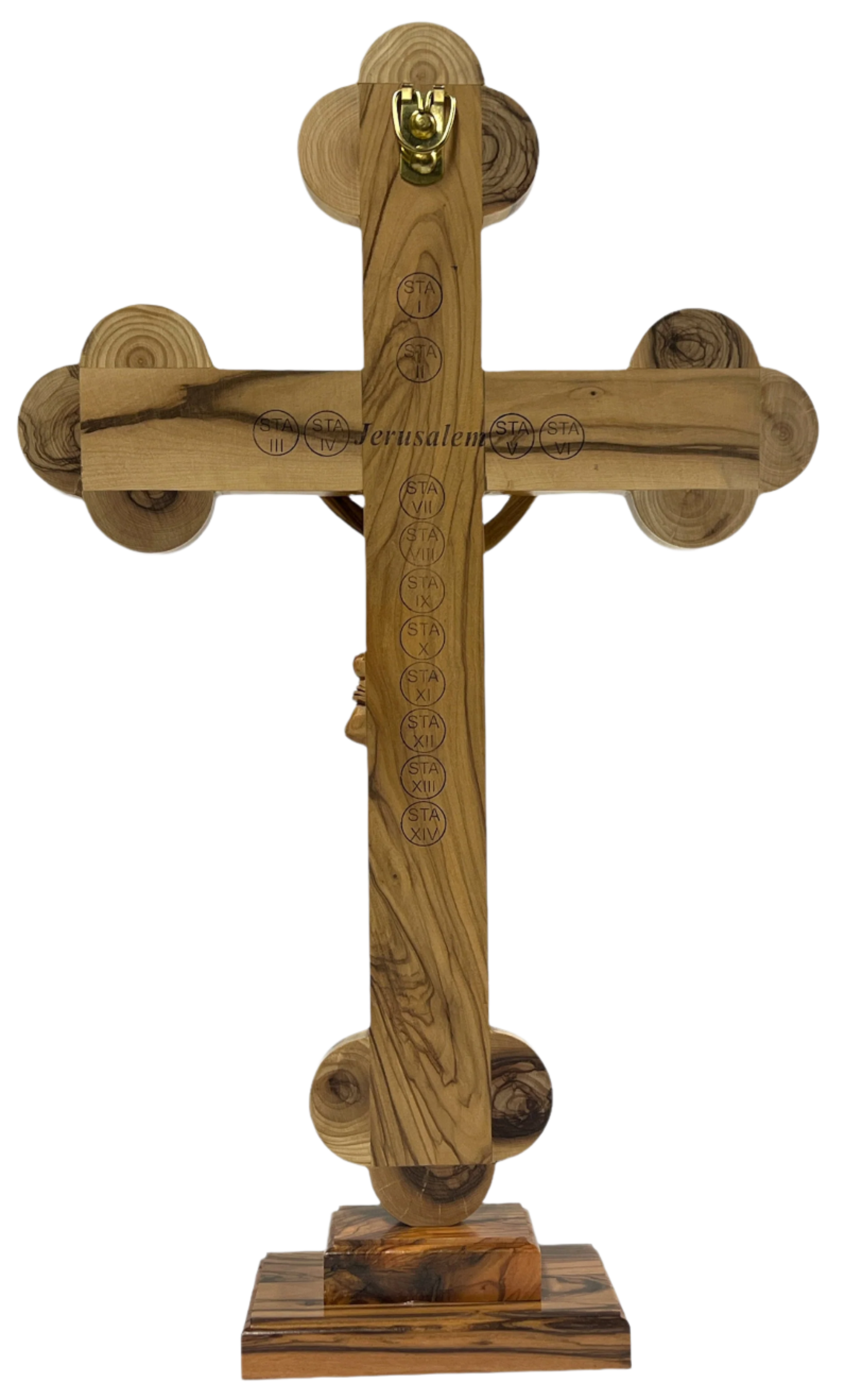 15" Roman Cross Including Four Holy Land Essences with stand