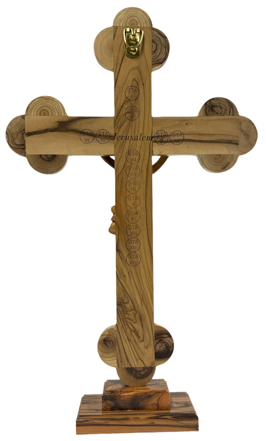 15" Roman Cross Including Four Holy Land Essences with stand