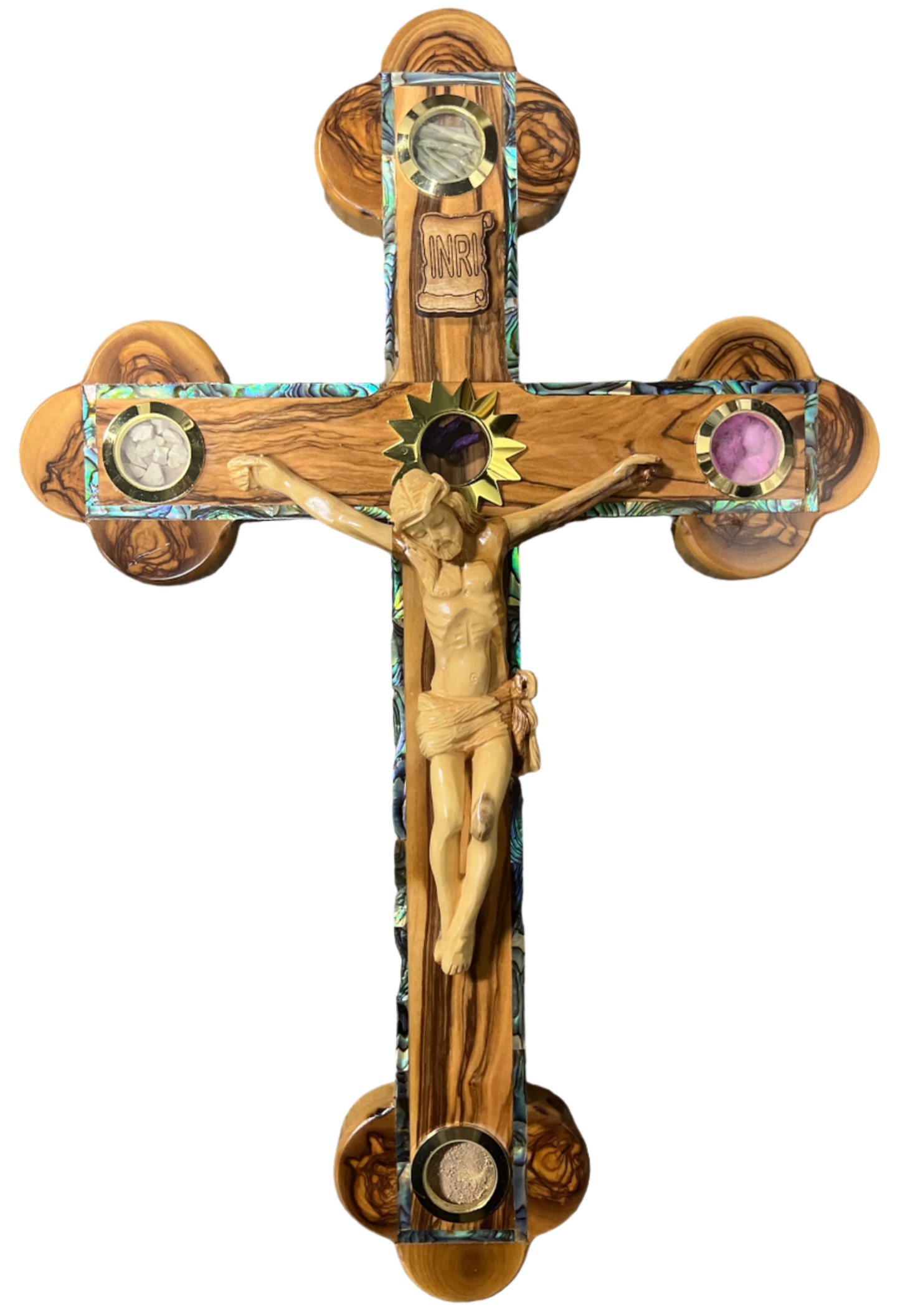 15" Roman Cross with mother of pearl