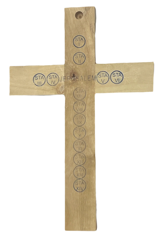 6.5" Latin Cross Including Four Holy Land Essences
