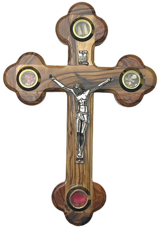 6.5" Roman Cross Including Four Holy Land Essences