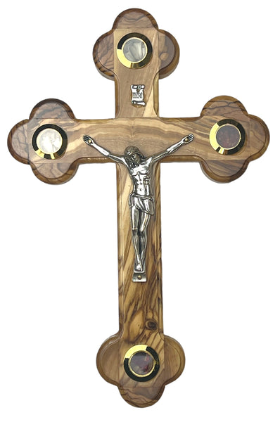 8" Roman Cross Including Four Holy Land Essences