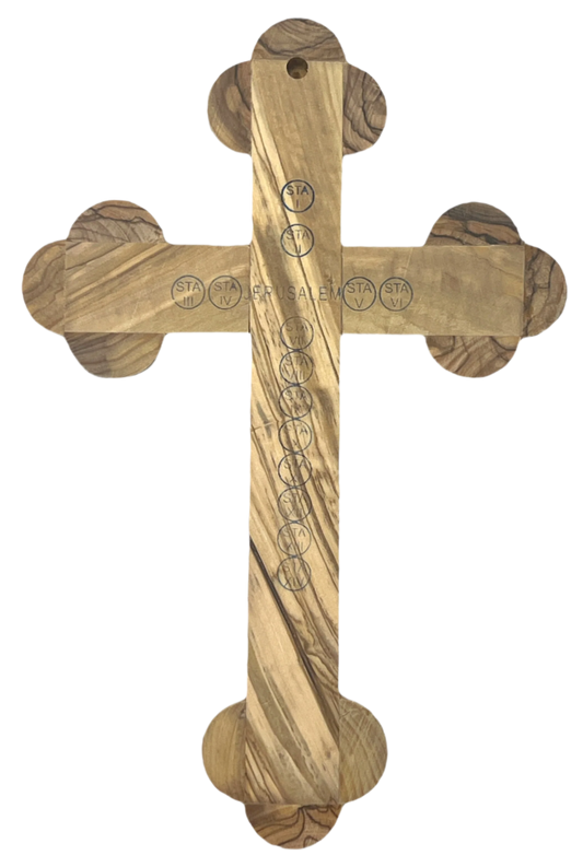 8" Roman Cross Including Four Holy Land Essences