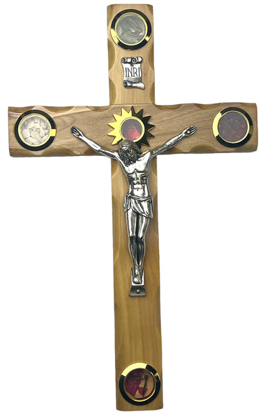 10" Latin Cross Including Four Holy Land Essences