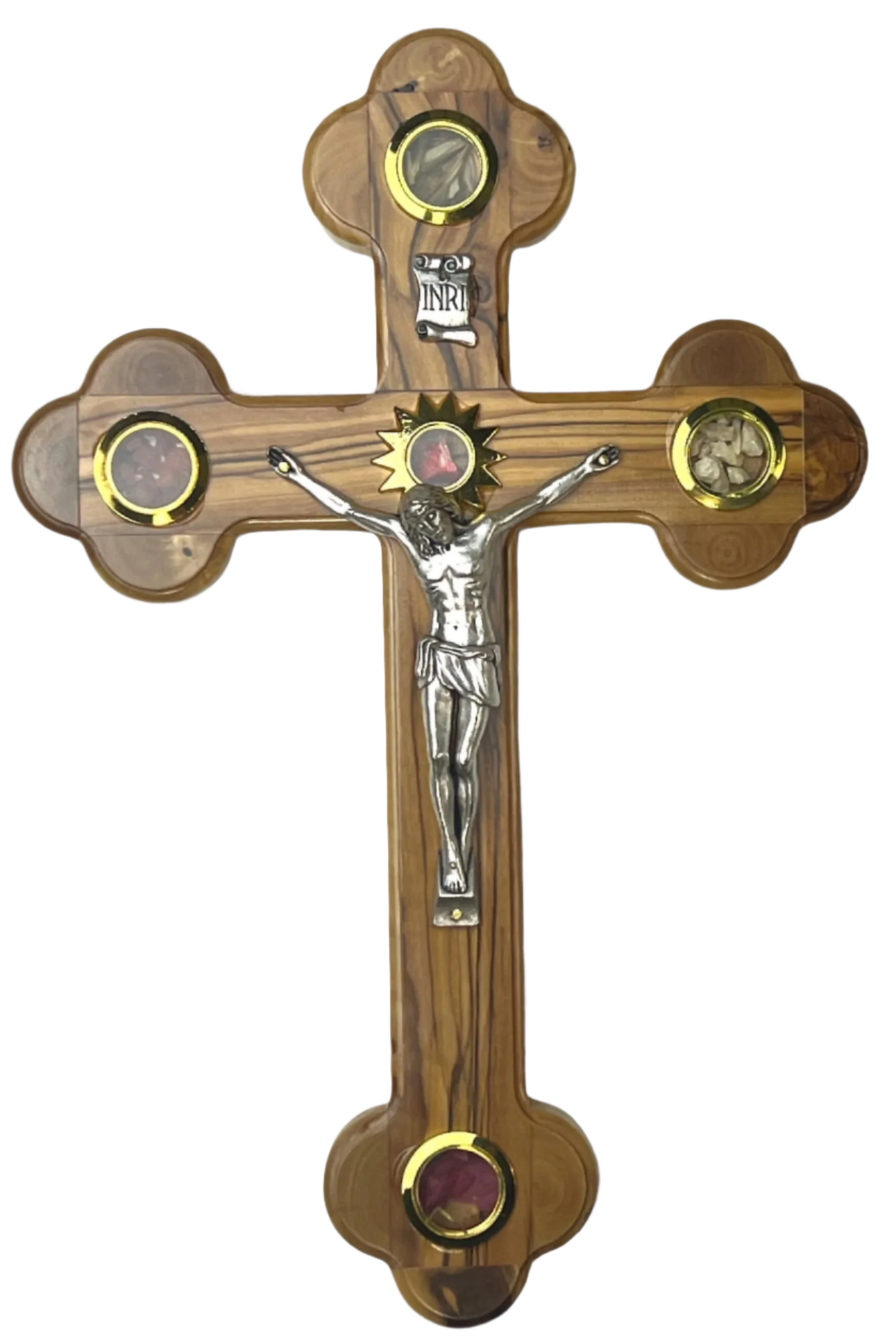 11" Roman Cross Including Four Holy Land Essences