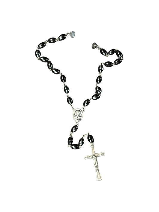 Hematite Car Rosary