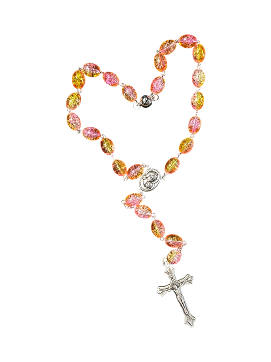 Yellow & Pink Car Rosary