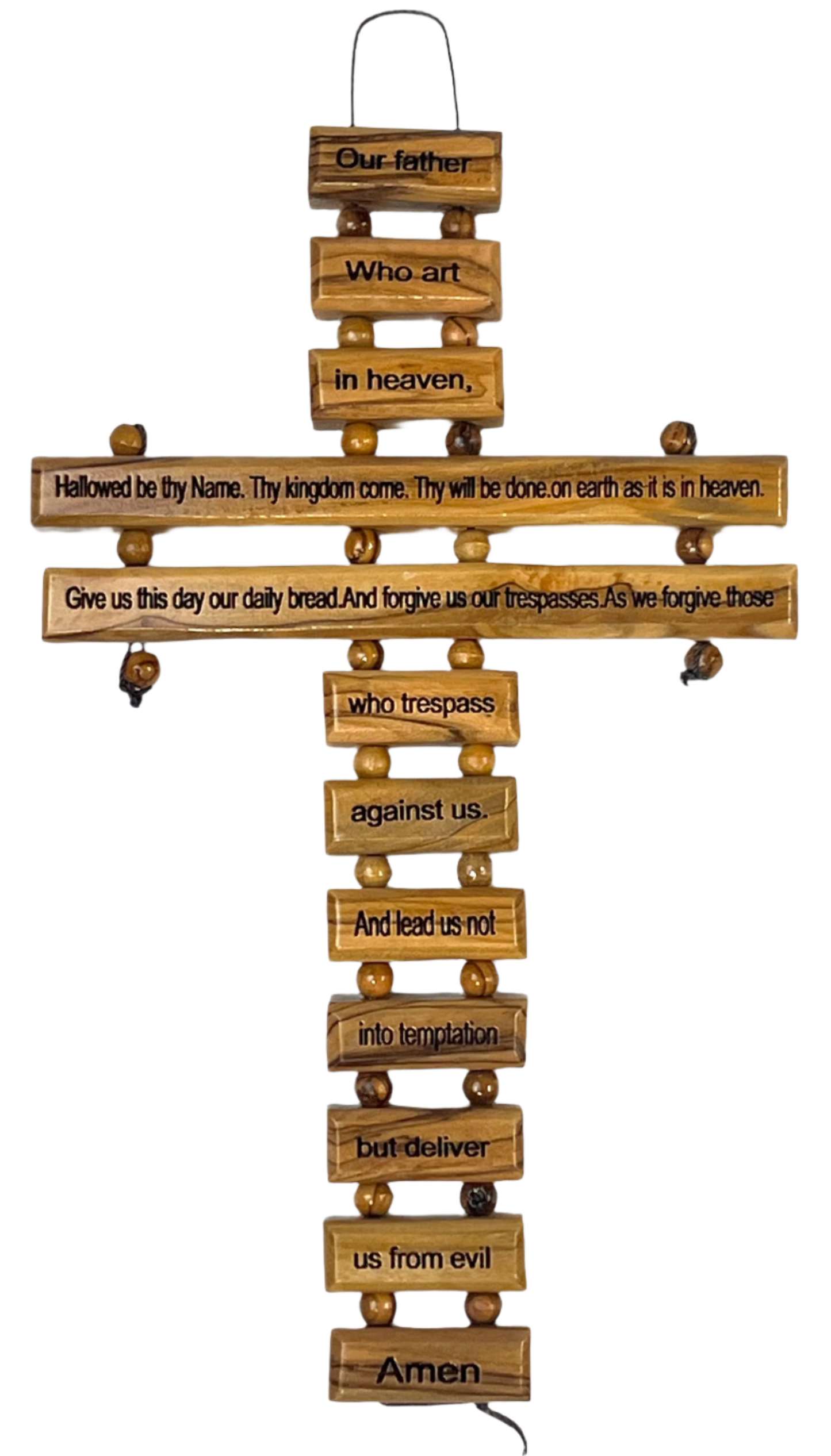 9" our father prayer cross