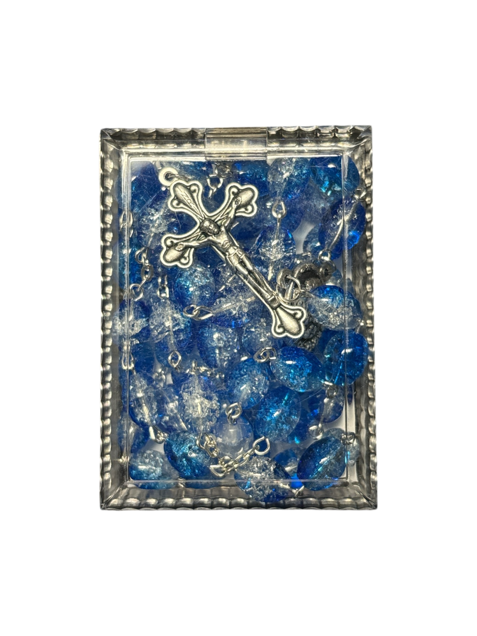 Blue crystal Rosary