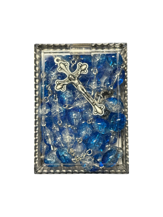 Blue crystal Rosary