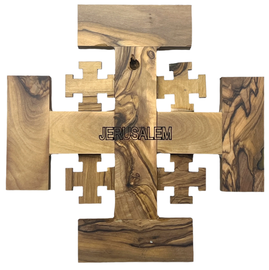 6" God Bless Our Home Jerusalem Cross