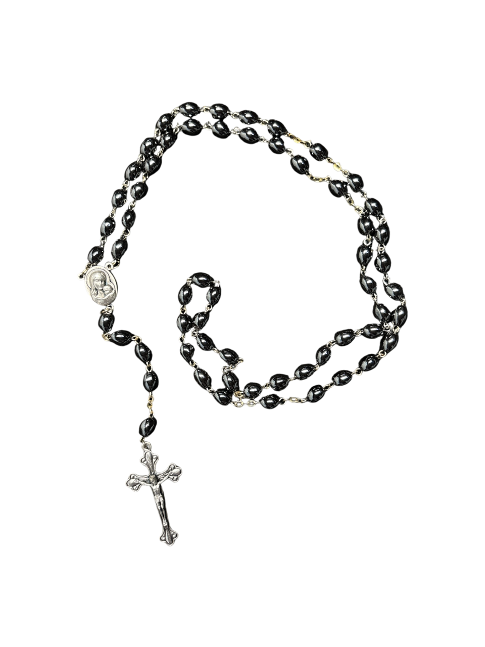 Oval Hematite Rosary