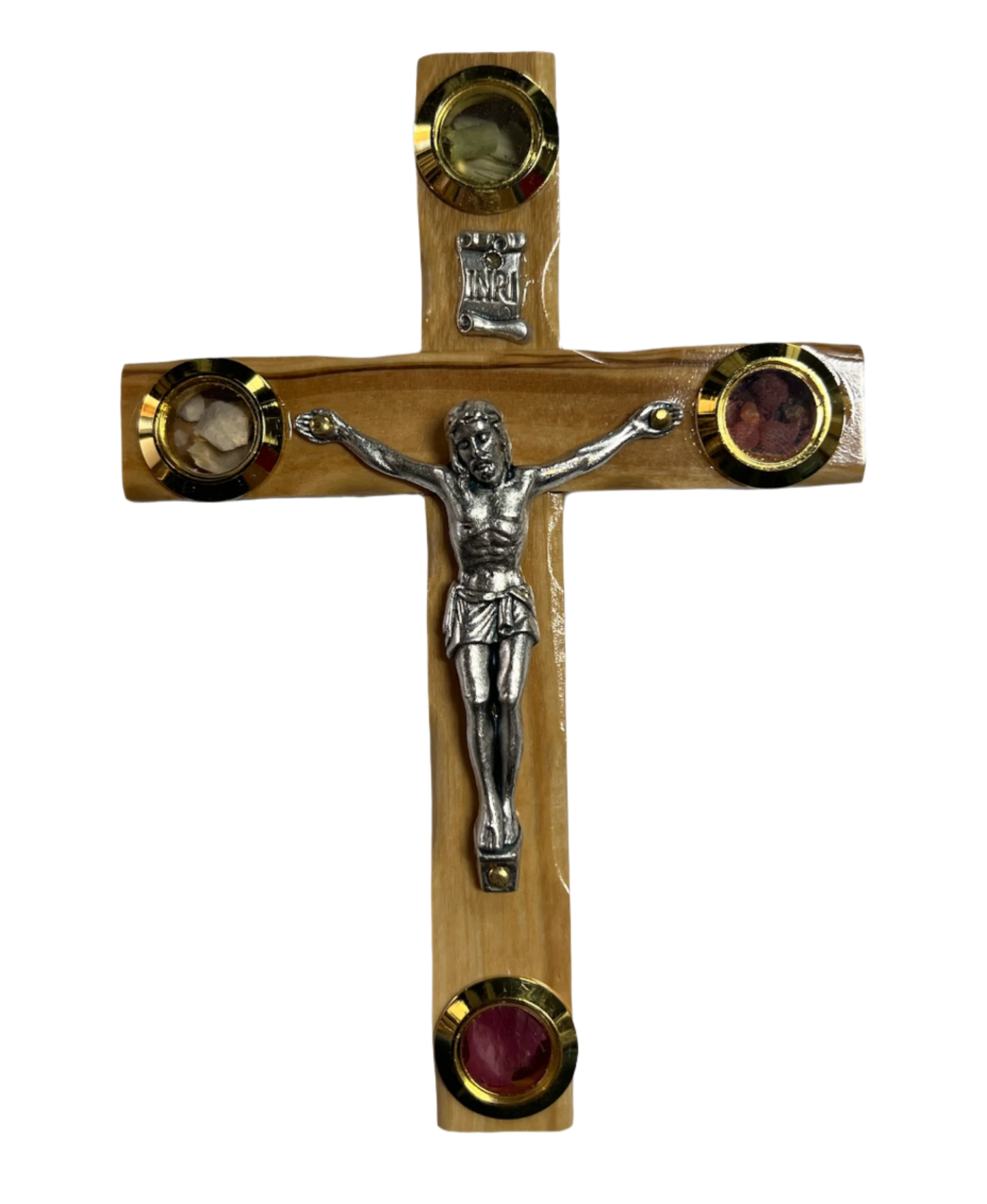 5" Latin Cross Including Four Holy Land Essences