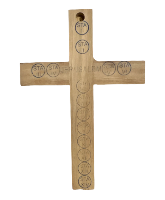 5" Latin Cross Including Four Holy Land Essences