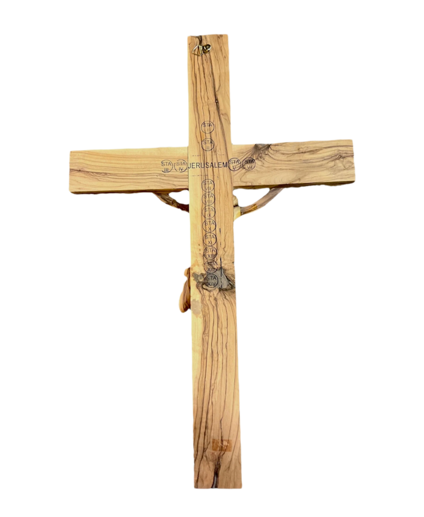 Latin Cross with olive wood crucifix