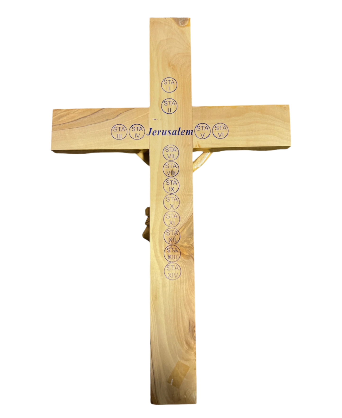 Latin Cross with olive wood crucifix