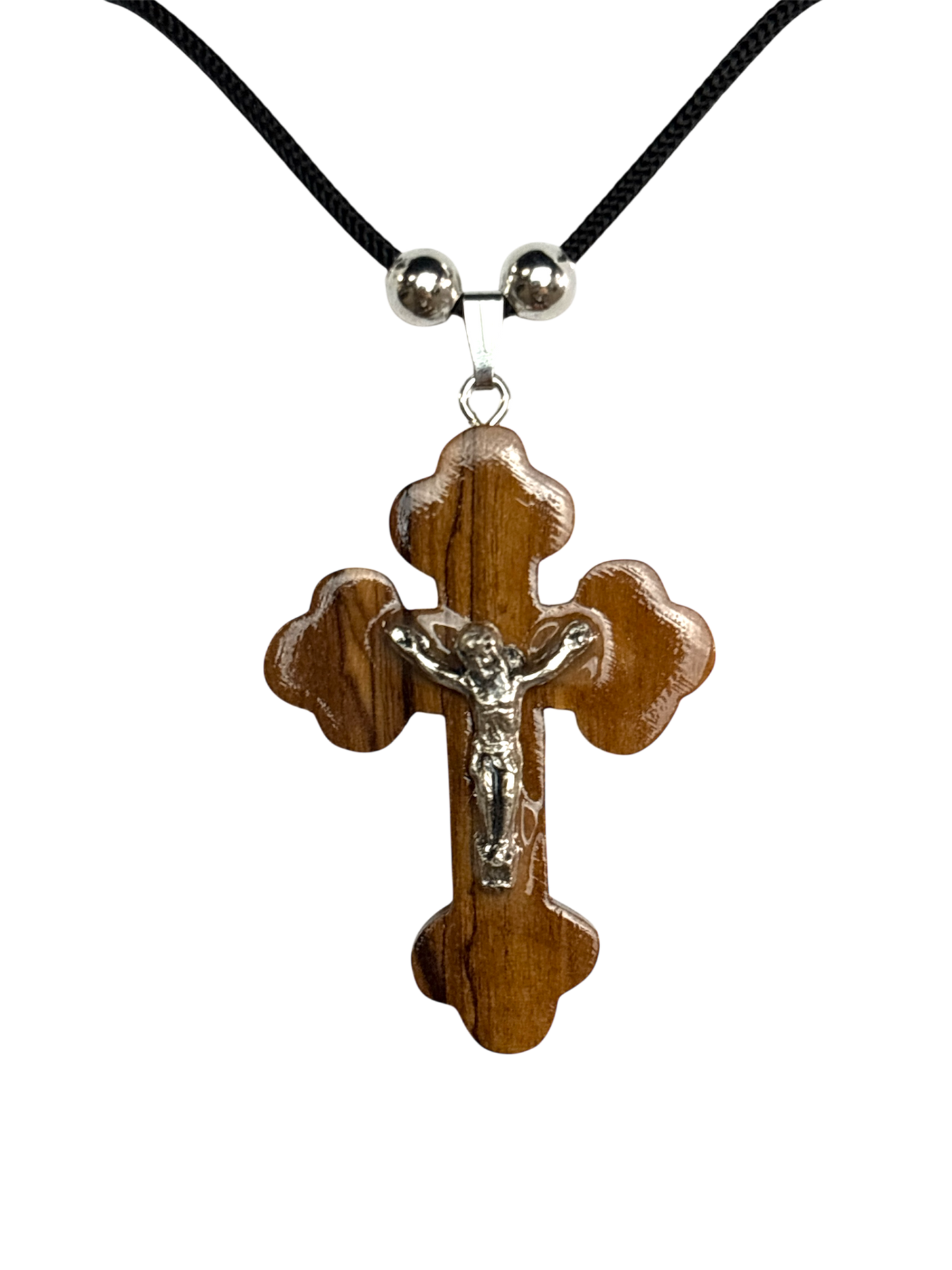 Adjustable Necklace with Olive Wood Pendant
