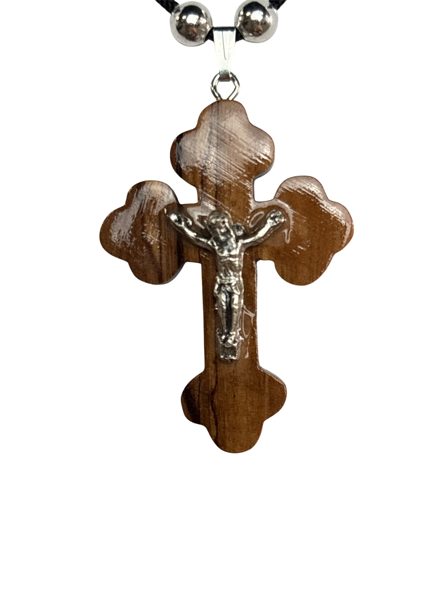 Adjustable Necklace with Olive Wood Pendant