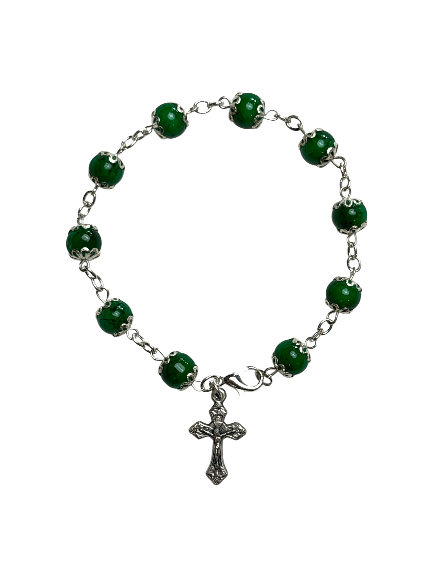 Green Coral Bracelet and Rosary