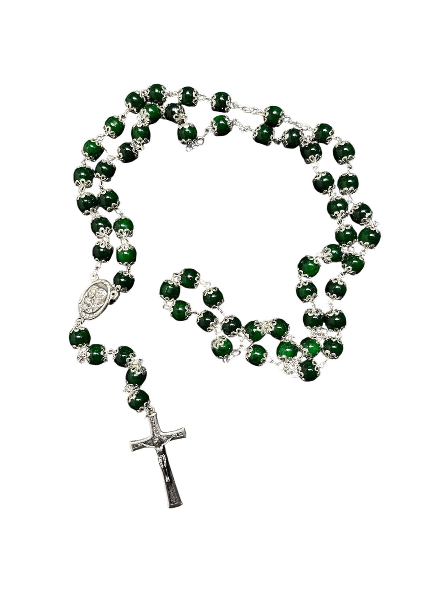 Green Coral Bracelet and Rosary