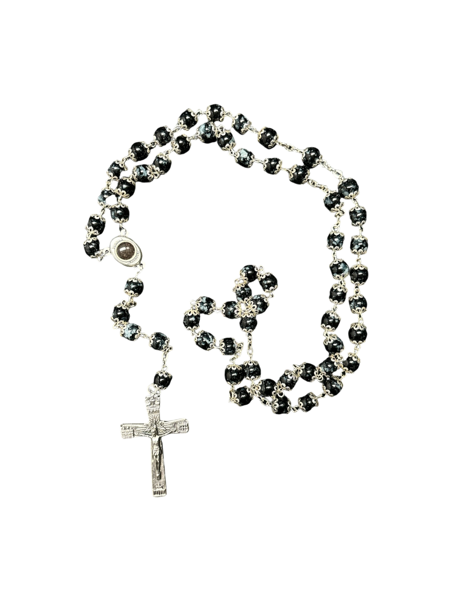 Black Coral Rosary and Bracelet Set