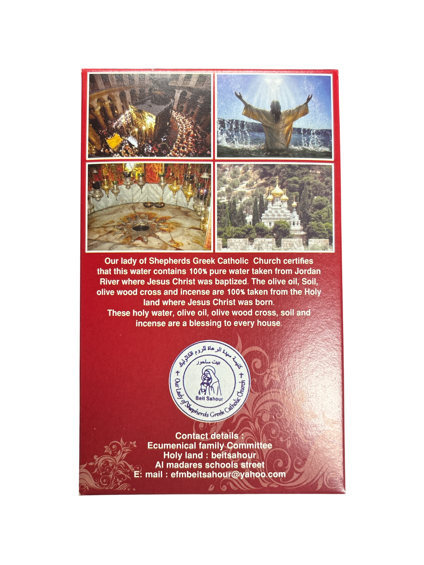 Olive Wood Crucifix with the Holy Elements