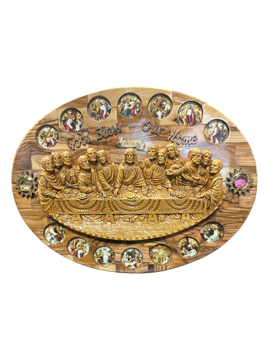 Oval Last Supper with the Stations of the Cross