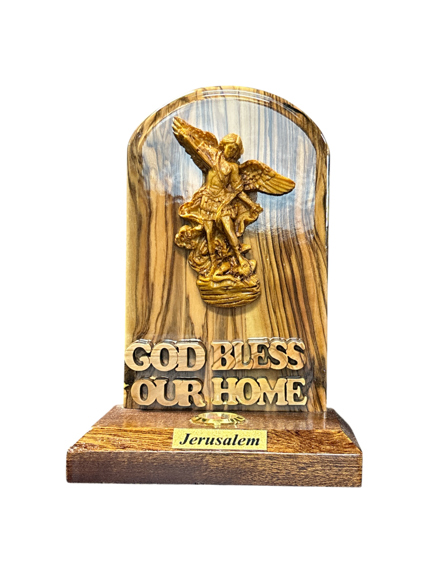 Saint Michael God Bless Our Home Stand