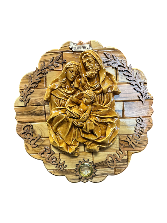 Flower Holy Family Plate