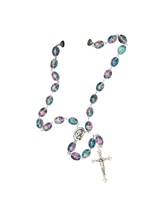 Teal & Purple Car Rosary
