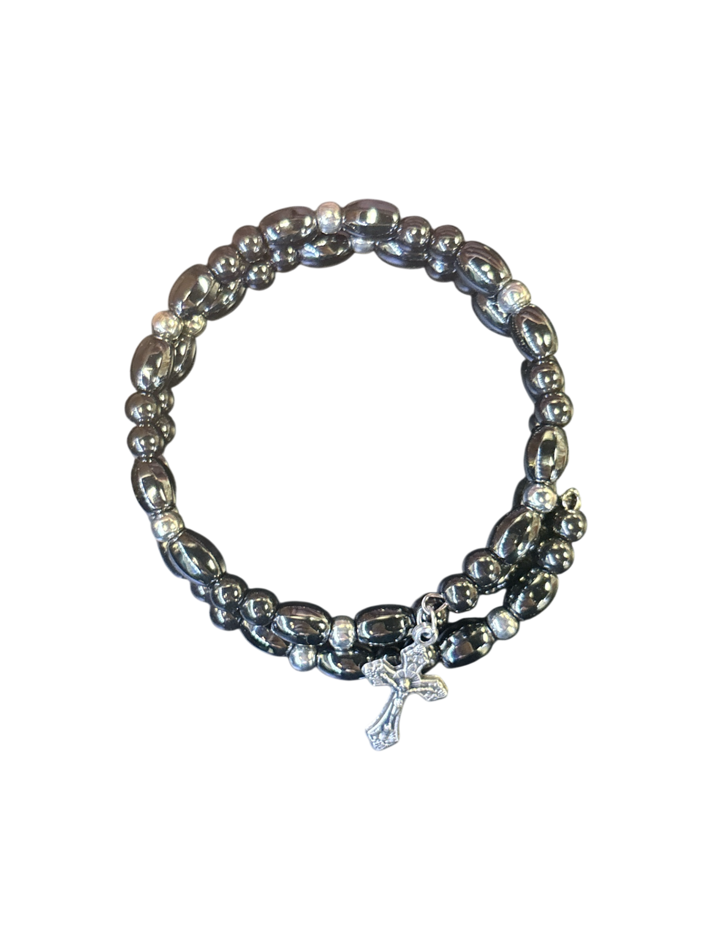 Twist Hematite Bracelet Silver