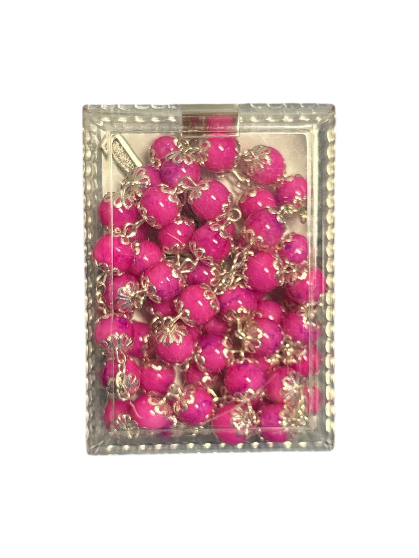 Pink Coral Rosary