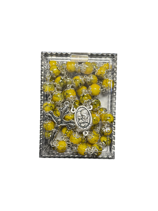 Yellow Coral Rosary
