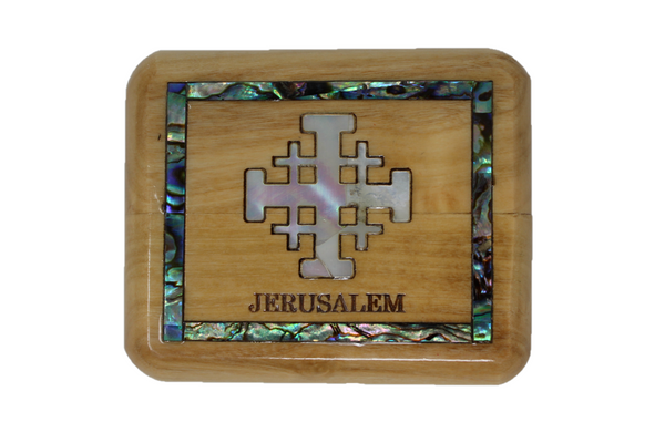 Hematite Jerusalem Cross Jewelry Box
