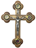 5" Roman Cross Including Four Holy Land Essences