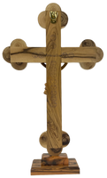 15" Roman Cross Including Four Holy Land Essences with stand