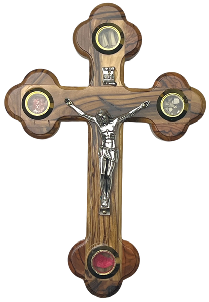 6.5" Roman Cross Including Four Holy Land Essences