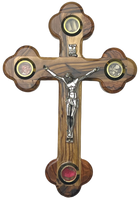 6.5" Roman Cross Including Four Holy Land Essences