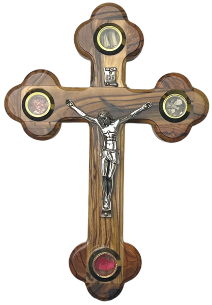 6.5" Roman Cross Including Four Holy Land Essences