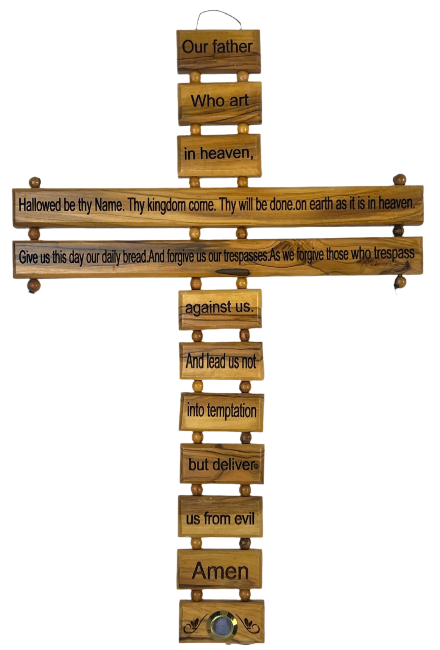 16" our father prayer cross