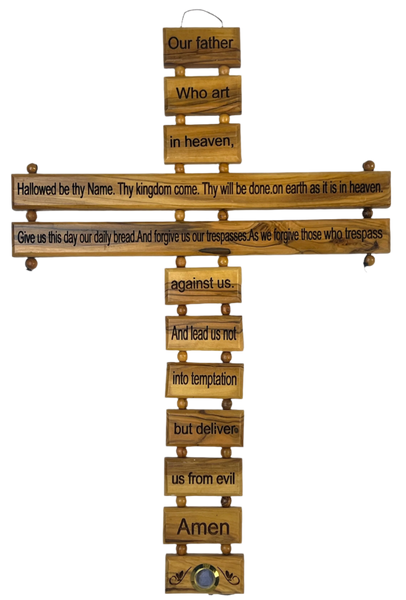 16" our father prayer cross