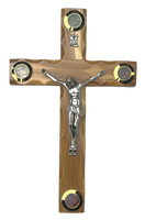 8" Latin Cross Including Four Holy Land Essences