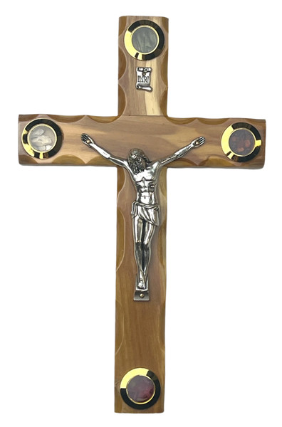 8" Latin Cross Including Four Holy Land Essences