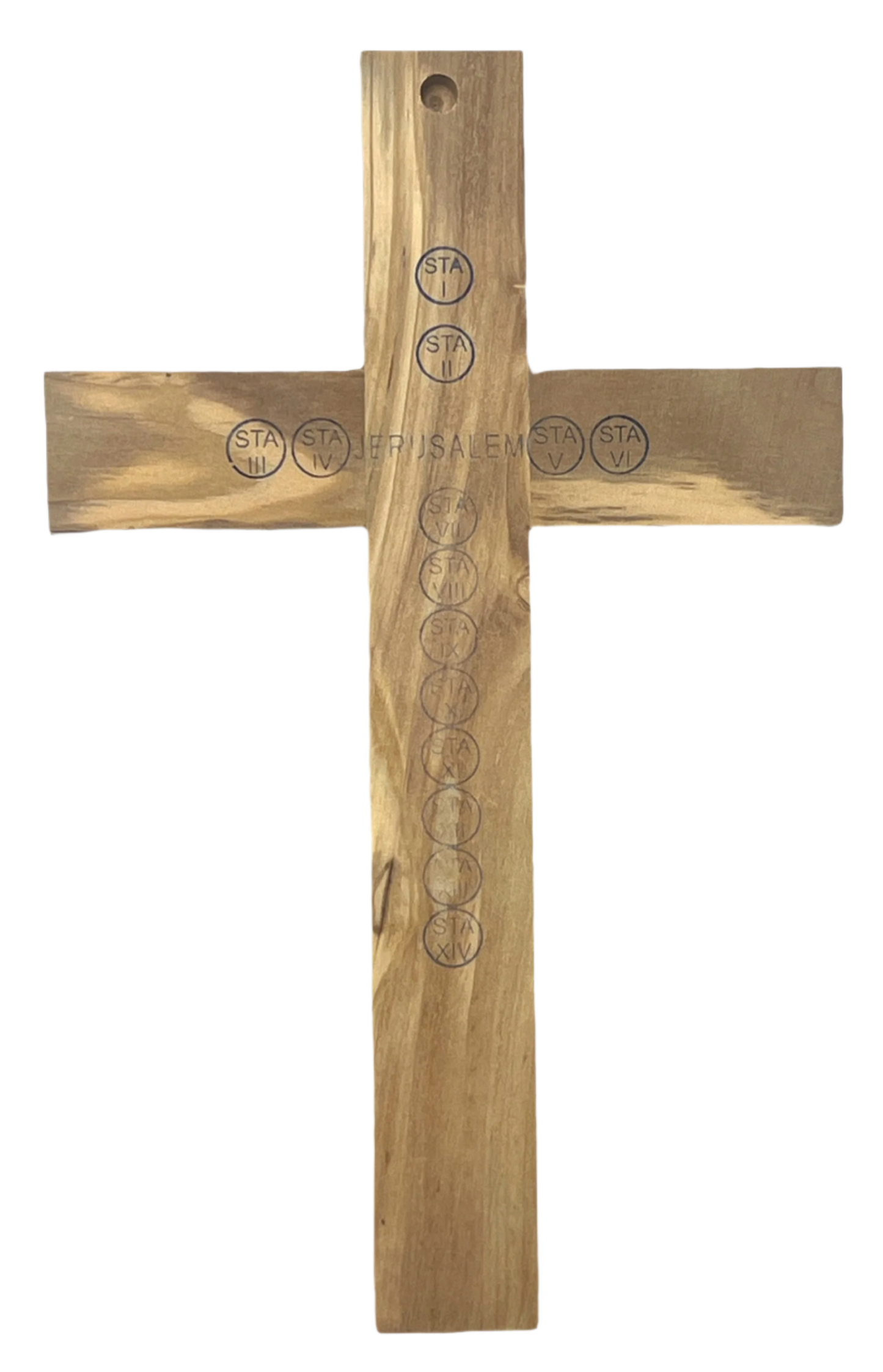 8" Latin Cross Including Four Holy Land Essences