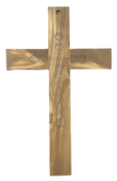 8" Latin Cross Including Four Holy Land Essences