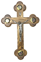 8" Roman Cross Including Four Holy Land Essences