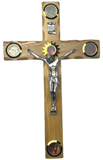 10" Latin Cross Including Four Holy Land Essences