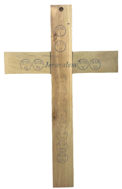 10" Latin Cross Including Four Holy Land Essences