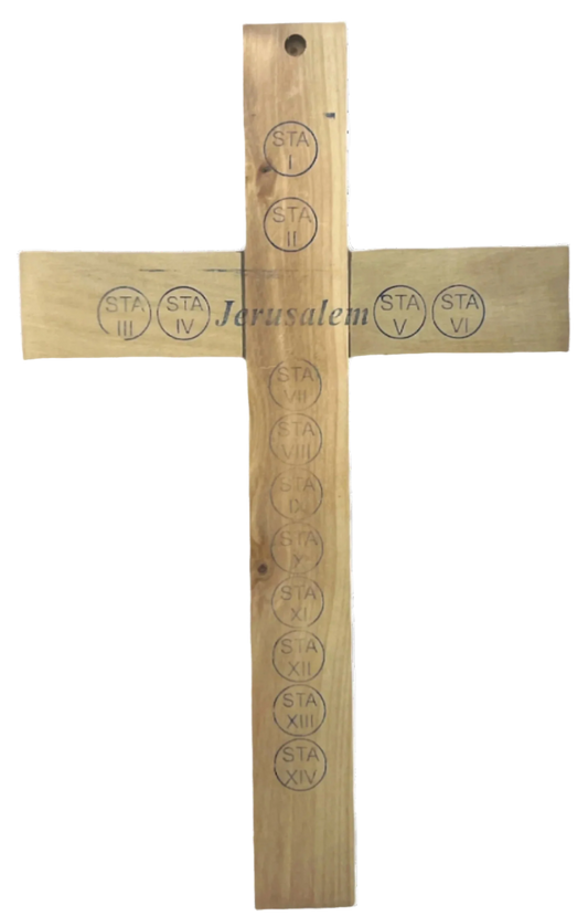 10" Latin Cross Including Four Holy Land Essences